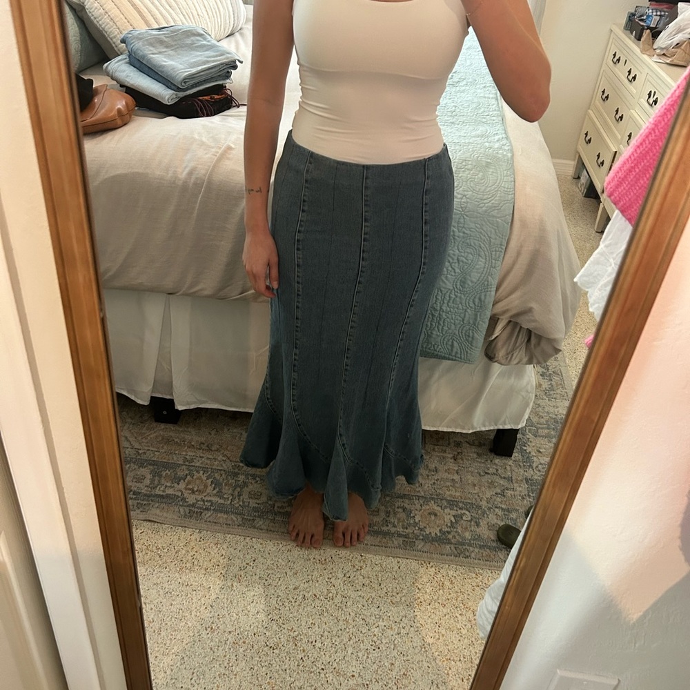 Vintage Jean maxi skirt